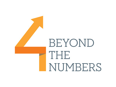 Beyond The Numbers arrows logo typesetting