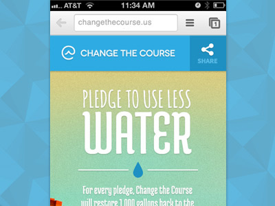 Change The Course - Landing Page (Mobile)
