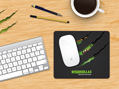 Dz Mousepad claws design designzillas dinosaur dz green identity illustration mark mousepad