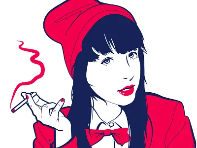 Little Red Riding Hood III classy cute girl hood little pink red riding vector