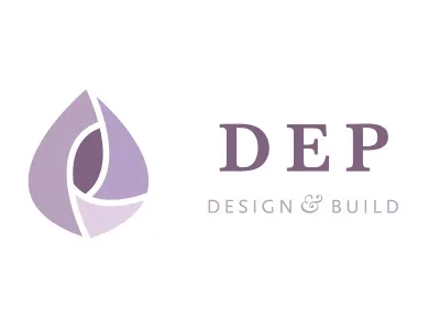 DEP logo design flower inspiration logo rose