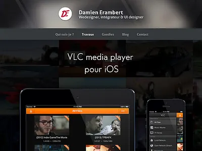 Shot #1235567 css erambert.me html jekyll personal portfolio sass website