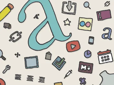 Squarespace line drawn cartoon icons cartoony drawn icons line squarespace