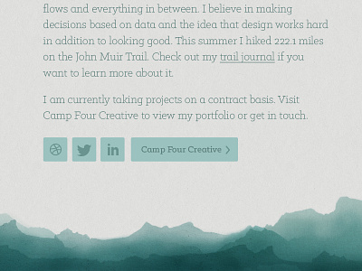 Personal Landing Page landing mountains personal portfolio texture watercolor