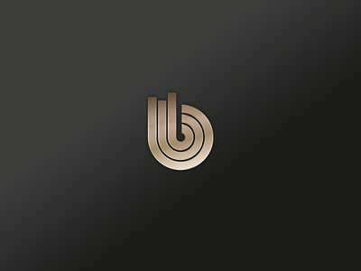 Logo for DJ b circle dj gold groove icon logo music record