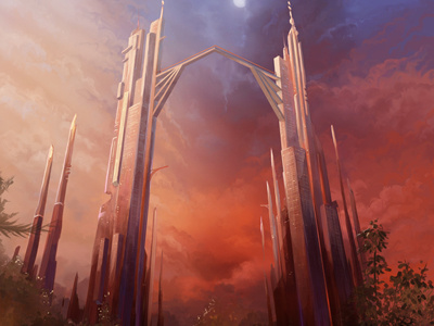 Gateway carolin vogt clouds concept futuristic gate heaven