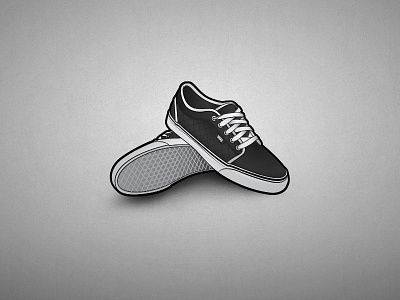 Vans Illustration black d dh grey illustration shoe vans vector white