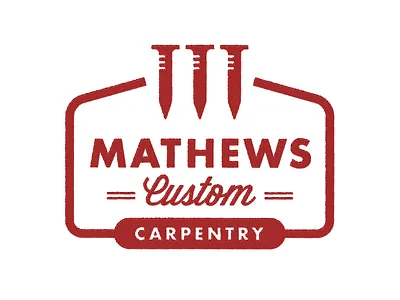 Mathews Carpentry logo identity logo stamp