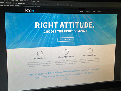 KBC Couriers Website Redesign blue branding business website clean commercial website design icon re branding re design rebrand website wip