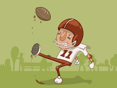 The Punter football illustration punter vector