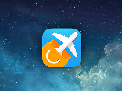 iOs icon icon ios plane shopping space