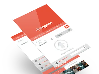 imgcan flat minimalist orange red ui