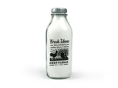Fresh Ideas drink food label milk bottle package packaging thank you