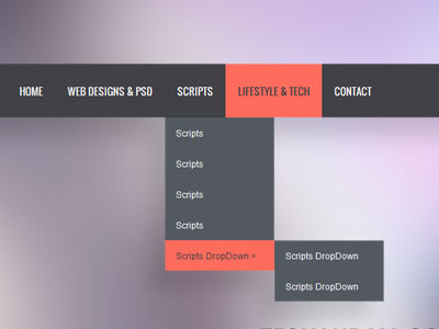 CSS Dropdown Menu by Rubayath Rahman on Dribbble