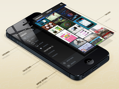 Capppture App app gallery icon iphone menu orthographic perspective side snap