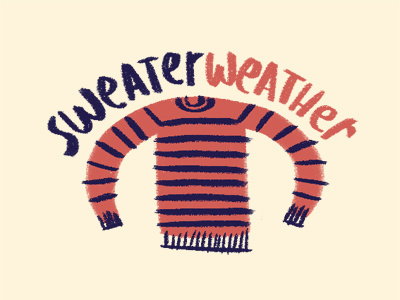 Sweater Weather brush illustration spot