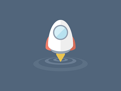 Rocket flat icon logo rocket