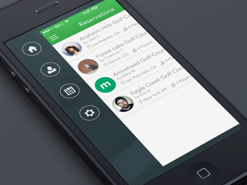 Pop Over Menu Ios iOS 7 Menu Popout Animation (GIF) by Jake Kwaschnefski on Dribbble