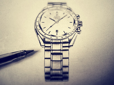 Watch Sketch ballpoint sketching watch