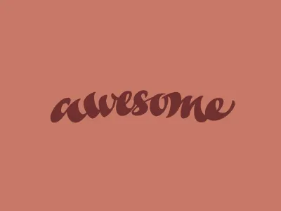 Awesome brush brushpen cloth draft lettering logo shirt sketch tombow type typography