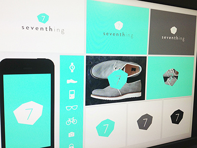 Seventhing Styleguide branding ci color flat icons identity iphone logo mint shape styleguide