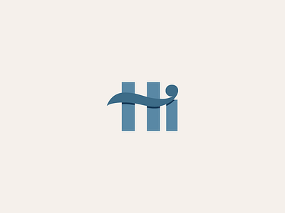 Hi blue custom h hello hi i lettering ligature shadow tan type