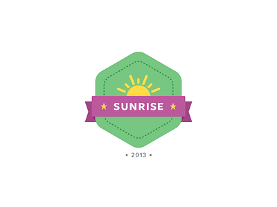 Sunrise Badge badge chatid green illustration