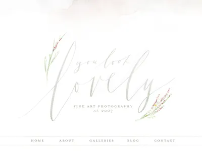 You look lovely web idea calligraphy hand lettered photography watercolor