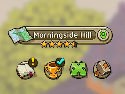 Game Buttons book game hammer icon icons map move trophy ui