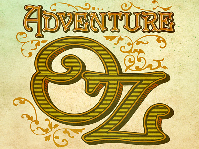 Adventure Oz typography vintage