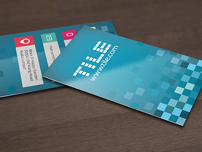 Tile design business card clean colorful minimalist modern square squarish stylish tile trendy