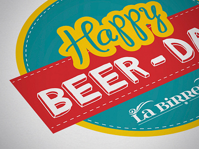 Happy beer-day beer beer day branding coasters happy logo quotes typography