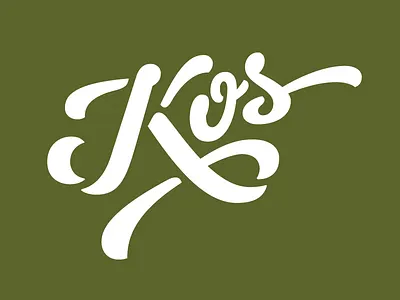 Kos agrotourism brush pen identity lettering script stencil