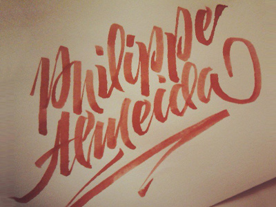 Philippe Almeida calligraphy dance lettering logo logotype