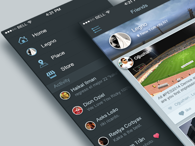 Legno photos design dribbble gui ios ios7 iphone ui