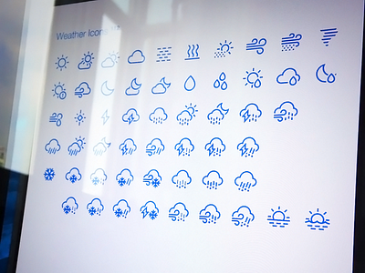 Work in progress blue climate cloud cyan icon icons ios7 iphone moon sun weather work