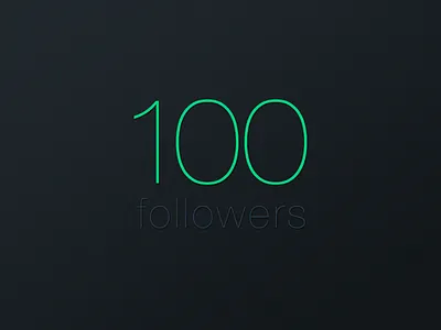 100 Followers on Dribbble 100 dribbble followers