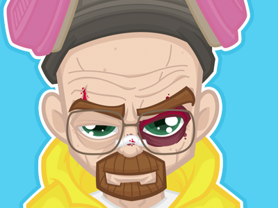 Let's cook! breakingbad cartoon freelance illustrator heisenberg illustratie illustration mrwhite vector