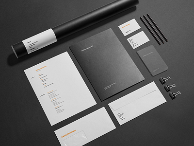 Personal Identity brand identity branding clean logo logotype minimal stationery swiss tube typography