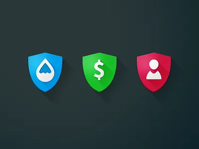 Badges badge business dollar flat icon people sustainability water