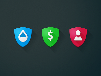 Badges badge business dollar flat icon people sustainability water
