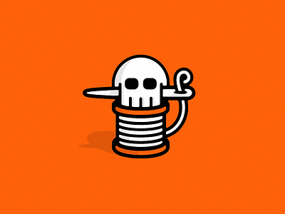 Dead Threads : Secondary Mark apparel branding clothing identity illustration logo mark needle skull skullz thread