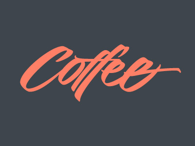 Coffee 3 brush brushpen draft lettering logo sketch tombow type typography