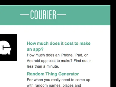 Courier: Email automatic courier digest email link sharing