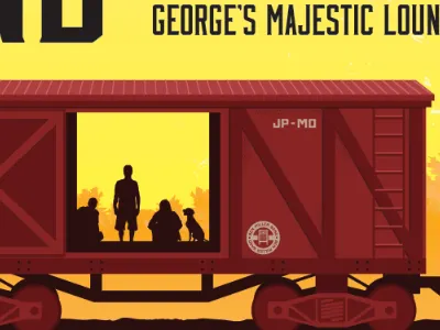 Ben Miller Band Gig Poster illustration poster train vector