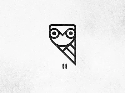 The owl black geometric graphic design identity illustration owl vector