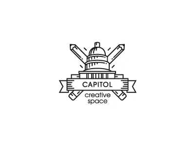 Capitol II badge bas capitol details emblem washington