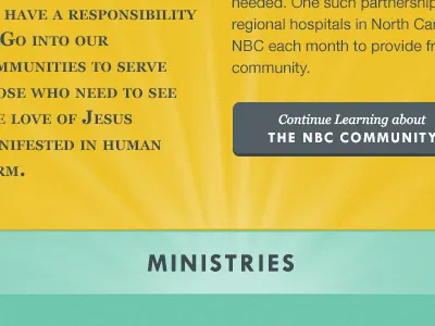 Church Website brush button georgia gold gray light teal tw cen mt type yellow