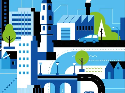 City buildings city illustration vector