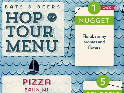 Bats & Beer Hop Tour Menu bats beer cask menu